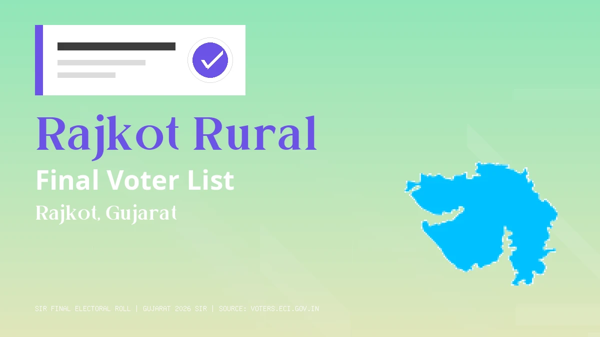 Rajkot Rural Final Voter List Gujarat