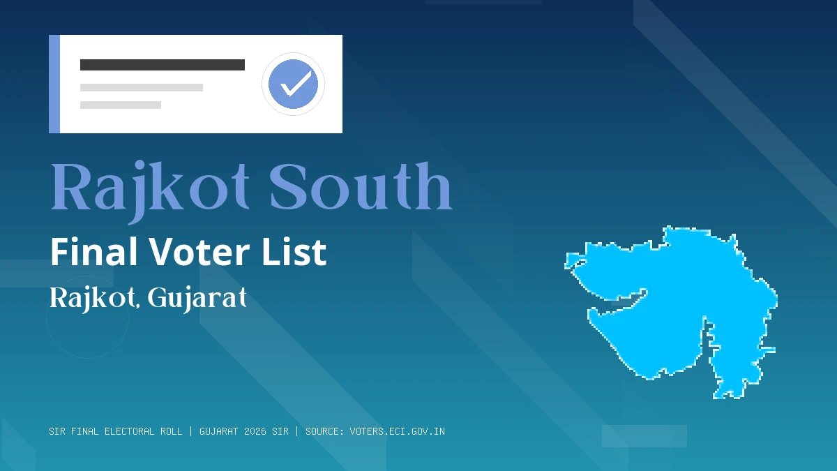 Rajkot South Final Voter List Gujarat
