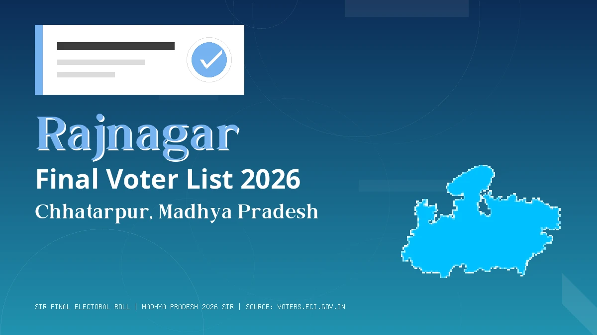 Rajnagar Final Voter List 2026 Madhya Pradesh