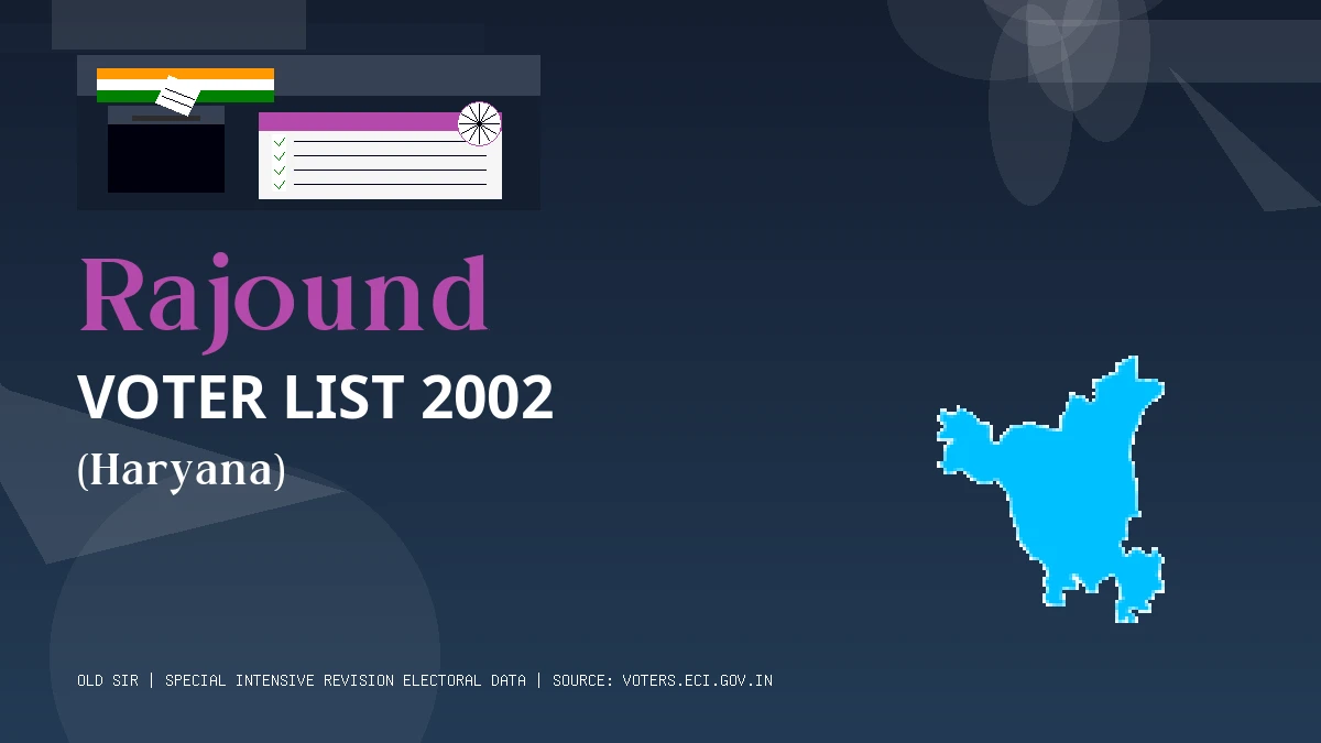 Rajound Voter List 2002 PDF Download Haryana