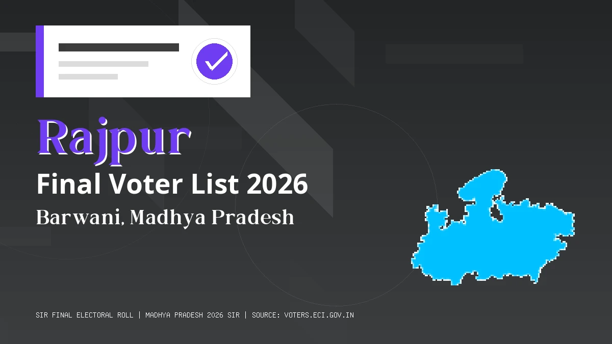 Rajpur Final Voter List 2026 Madhya Pradesh