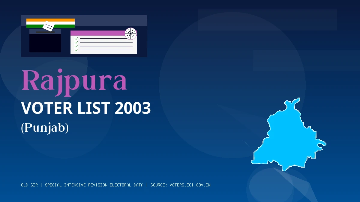 Rajpura Voter List 2003 PDF Download Punjab