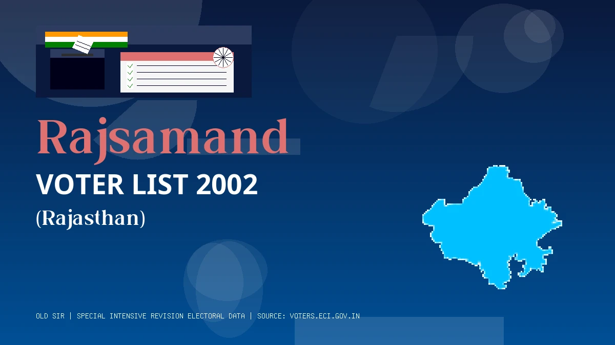 Rajsamand Voter List 2002 PDF Download Rajasthan