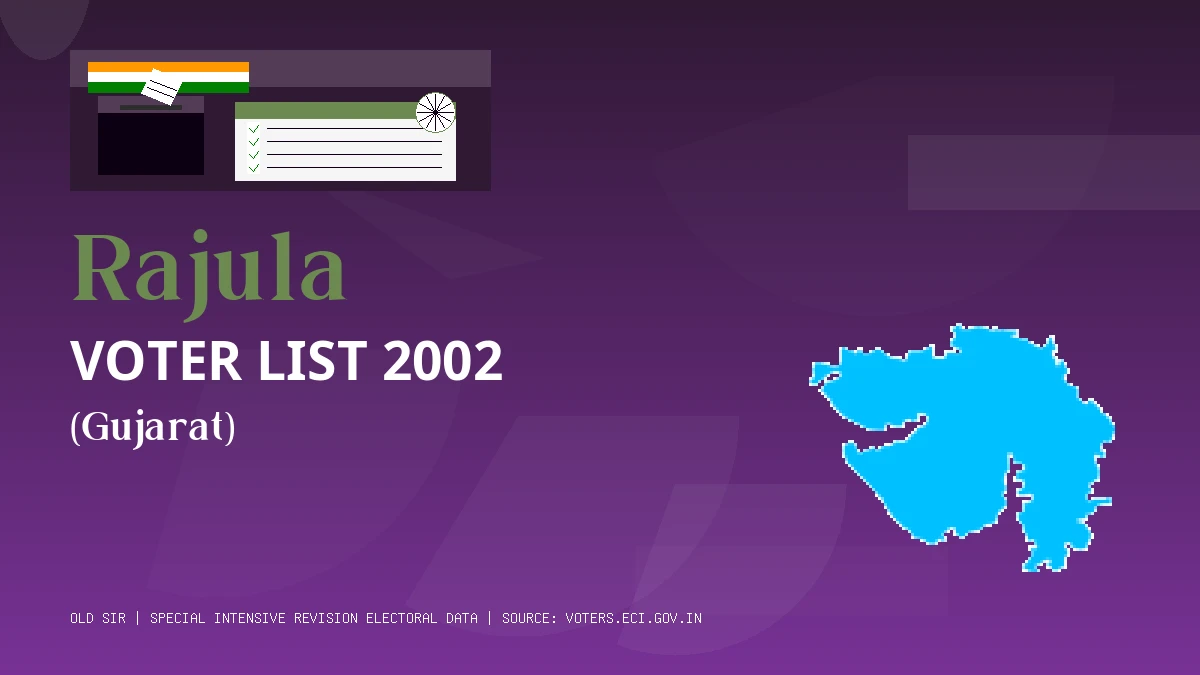 Rajula Voter List 2002 PDF Download Gujarat