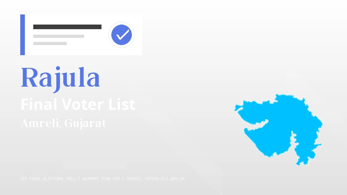 Rajula Final Voter List Gujarat