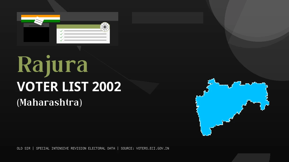 Rajura Voter List 2002 PDF Download Maharashtra