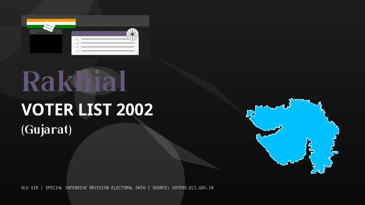 Rakhial Voter List 2002 PDF Download Gujarat