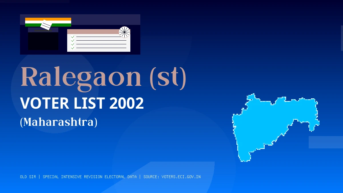 Ralegaon (st) Voter List 2002 PDF Download Maharashtra