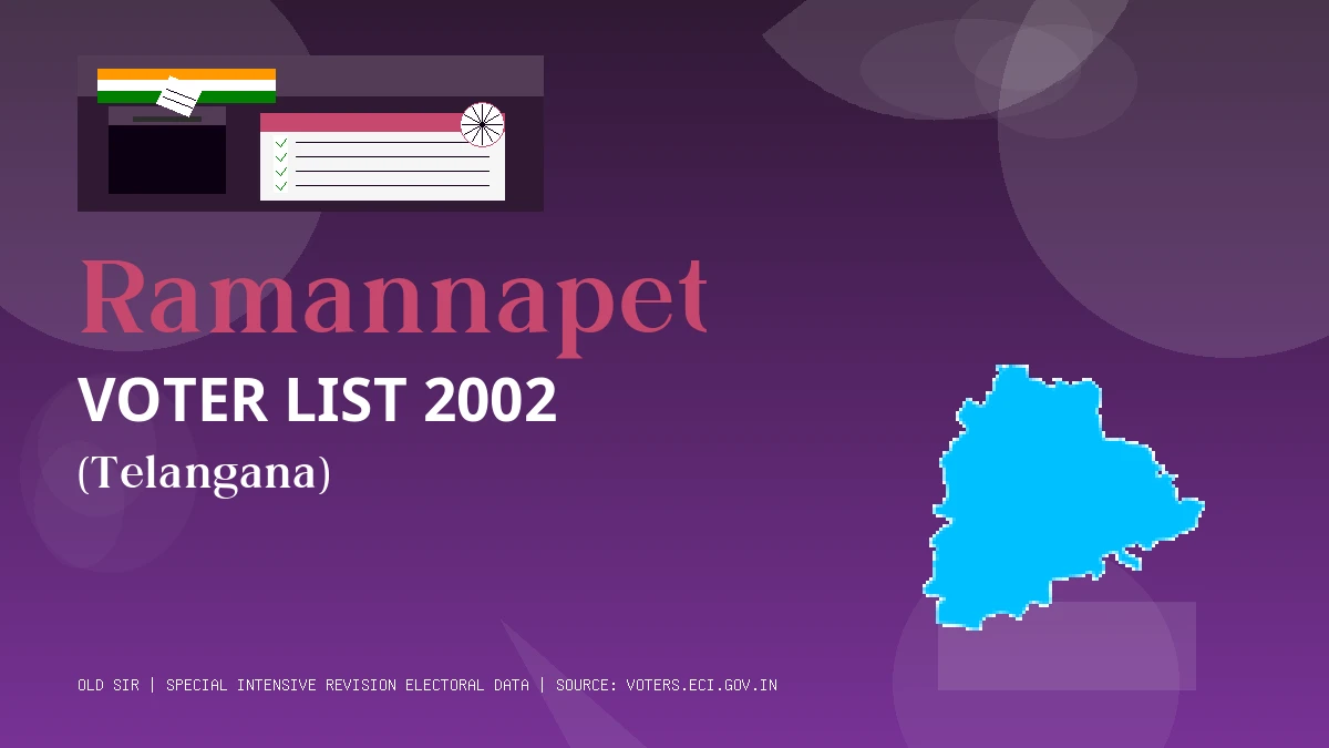 Ramannapet Voter List 2002 PDF Download Telangana