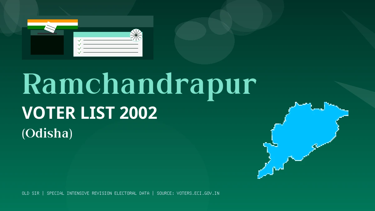 Ramchandrapur Voter List 2002 PDF Download Odisha