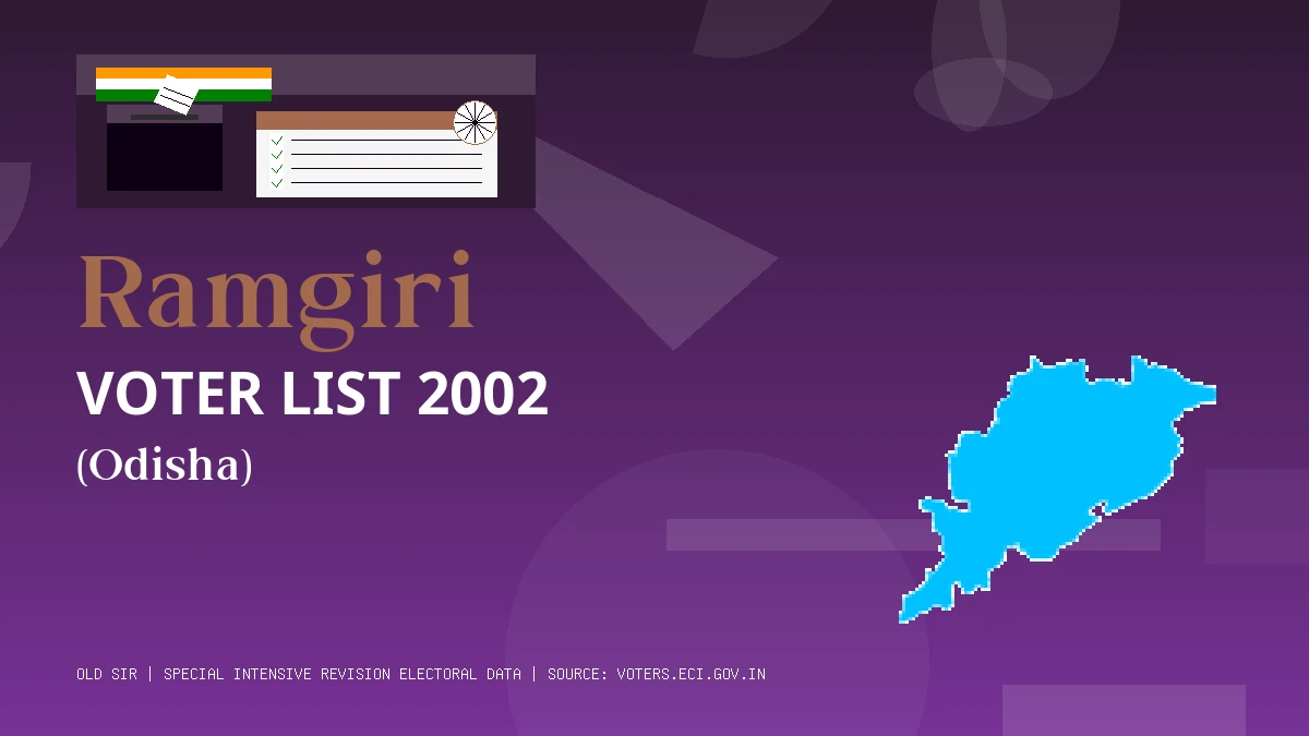Ramgiri Voter List 2002 PDF Download Odisha