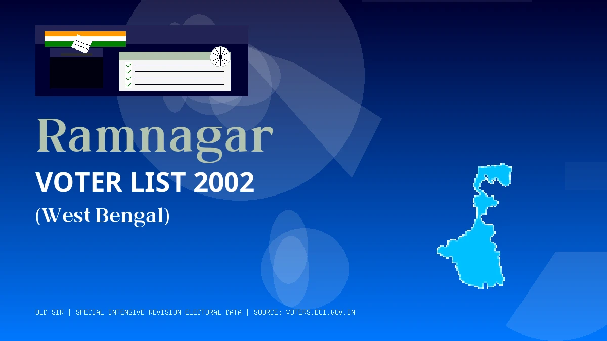 Ramnagar Voter List 2002 PDF Download West Bengal