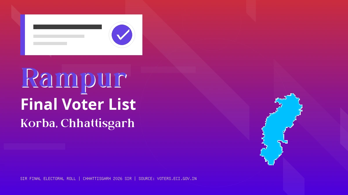 Rampur Final Voter List Chhattisgarh