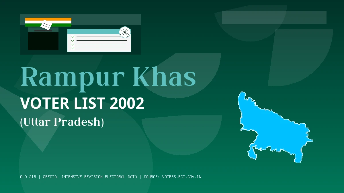 Rampur Khas Voter List 2002 PDF Download Uttar Pradesh