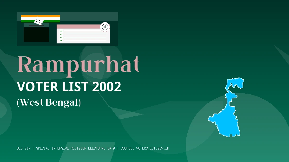 Rampurhat Voter List 2002 PDF Download West Bengal