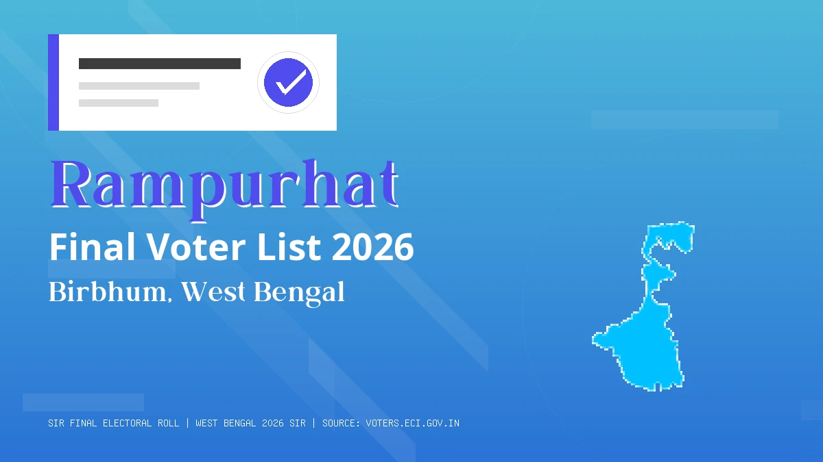 Rampurhat Final Voter List 2026 West Bengal