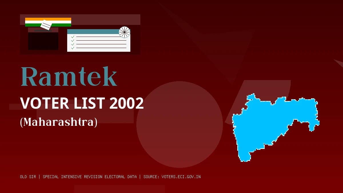 Ramtek Voter List 2002 PDF Download Maharashtra