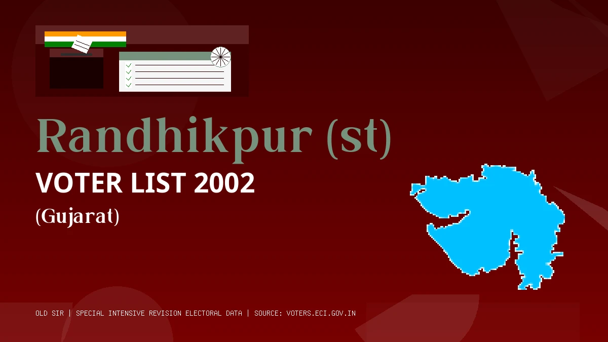 Randhikpur (st) Voter List 2002 PDF Download Gujarat
