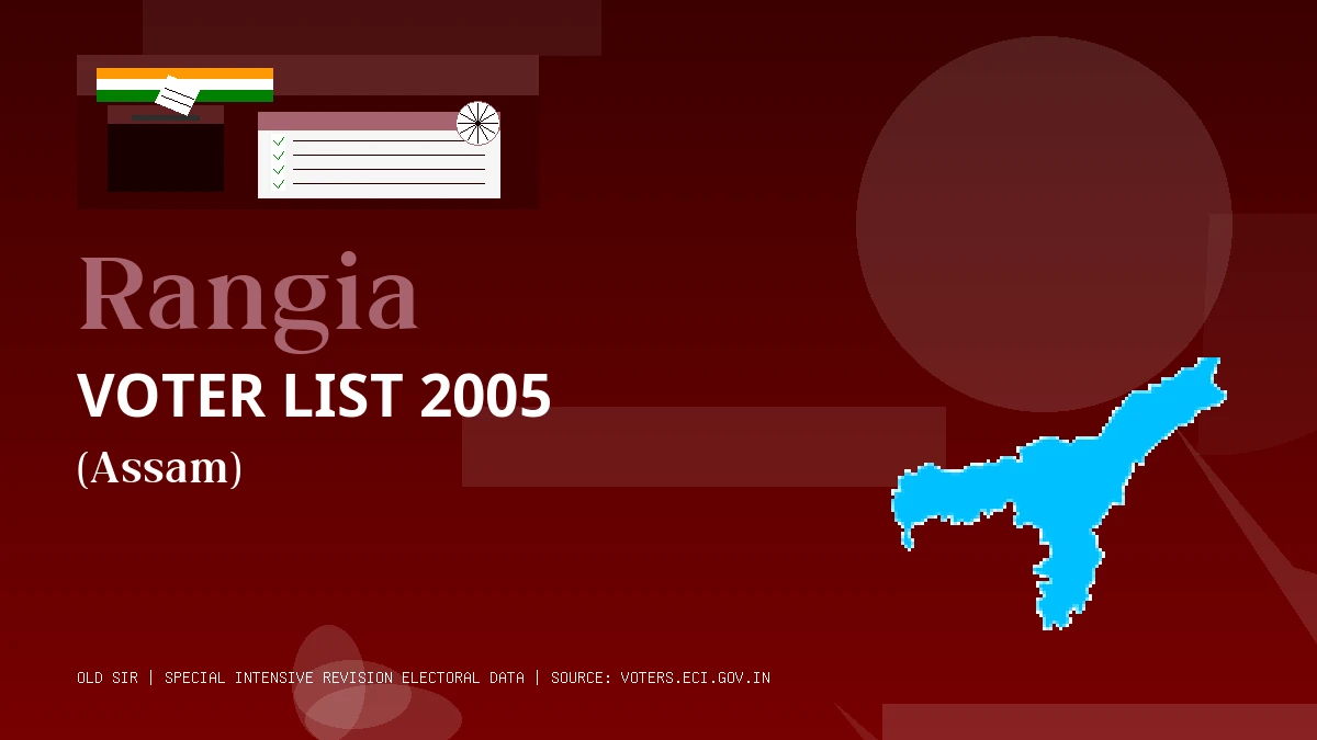 Rangia Voter List 2005 PDF Download Assam