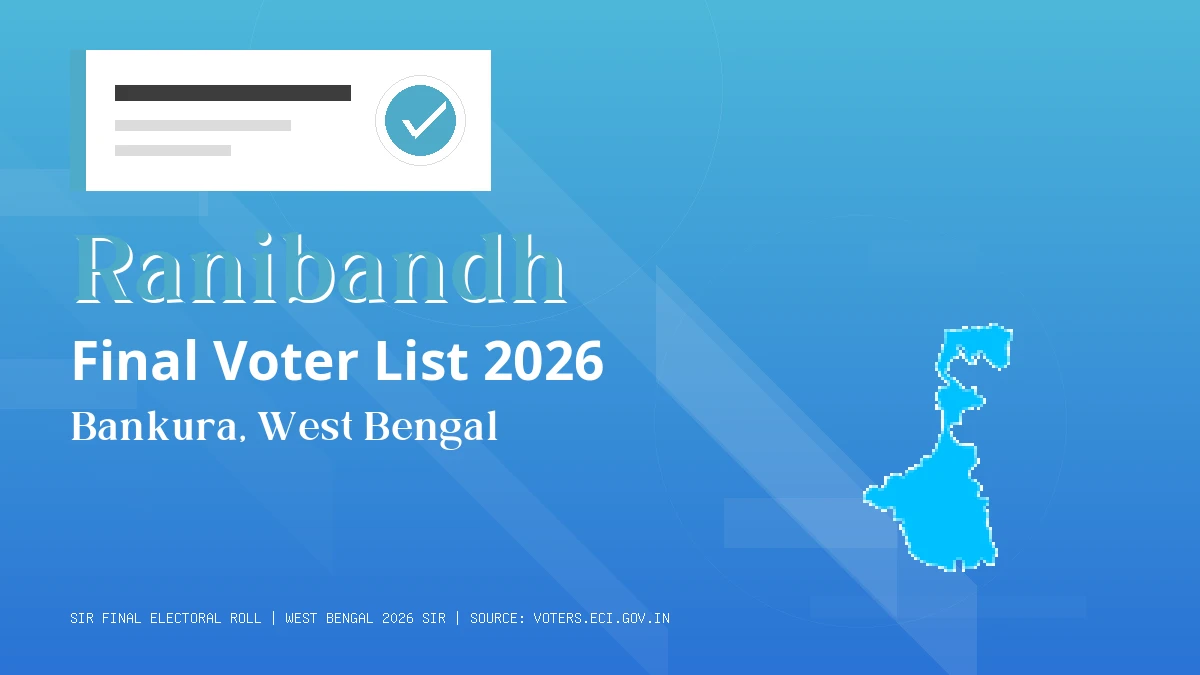 Ranibandh Final Voter List 2026 West Bengal