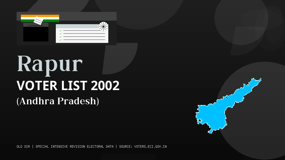 Rapur Voter List 2002 PDF Download Andhra Pradesh