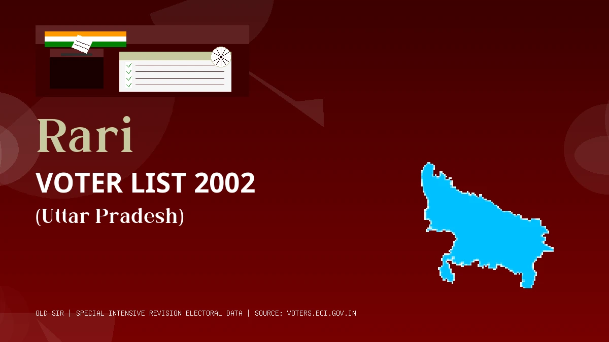 Rari Voter List 2002 PDF Download Uttar Pradesh