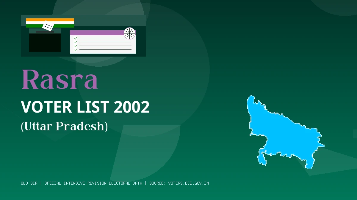 Rasra Voter List 2002 PDF Download Uttar Pradesh