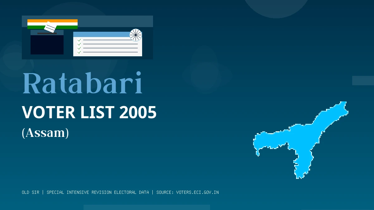 Ratabari Voter List 2005 PDF Download Assam