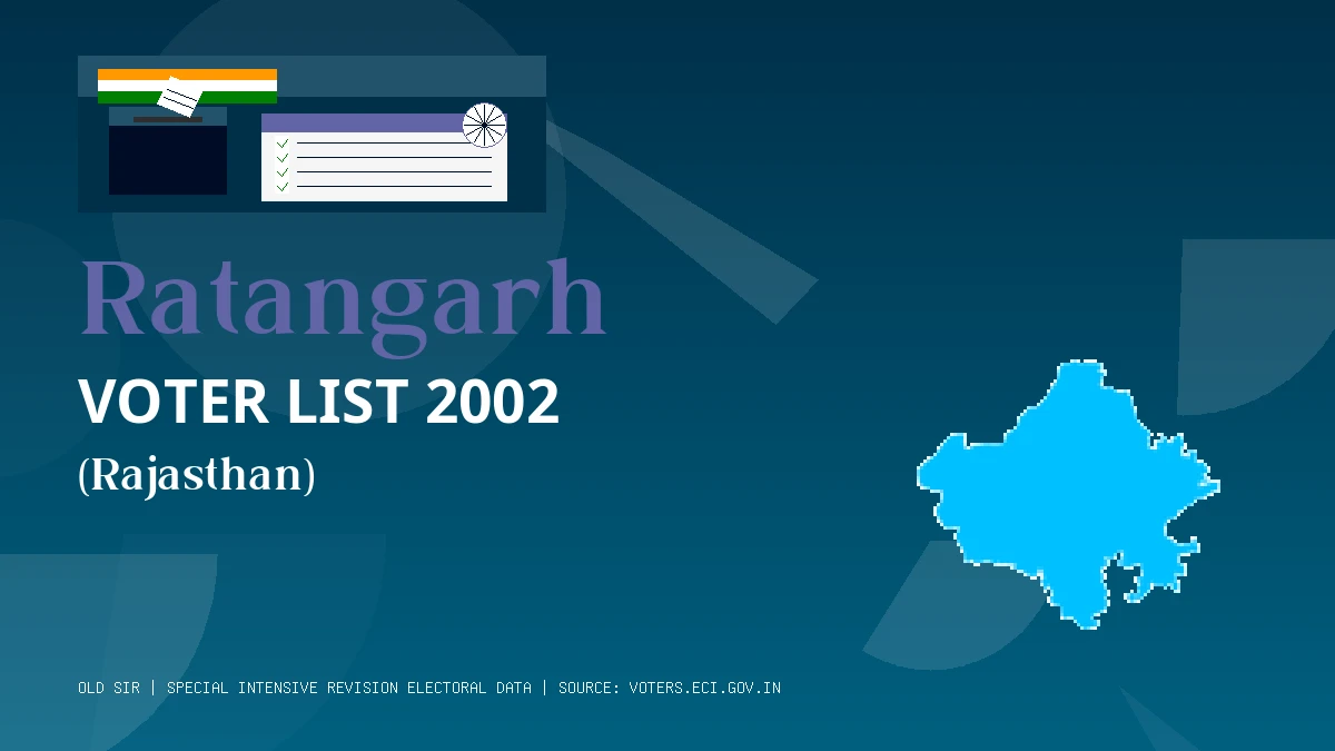 Ratangarh Voter List 2002 PDF Download Rajasthan