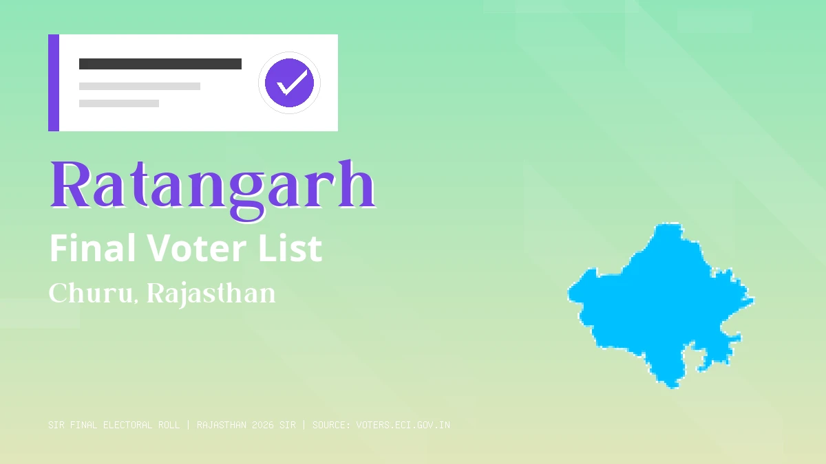 Ratangarh Final Voter List Rajasthan