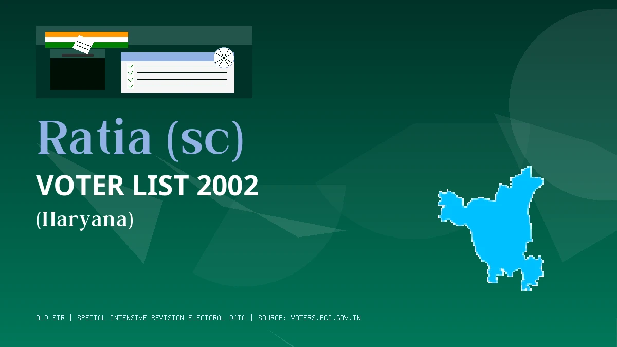 Ratia (sc) Voter List 2002 PDF Download Haryana