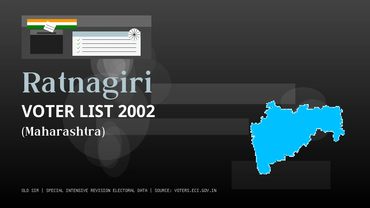 Ratnagiri Voter List 2002 PDF Download Maharashtra