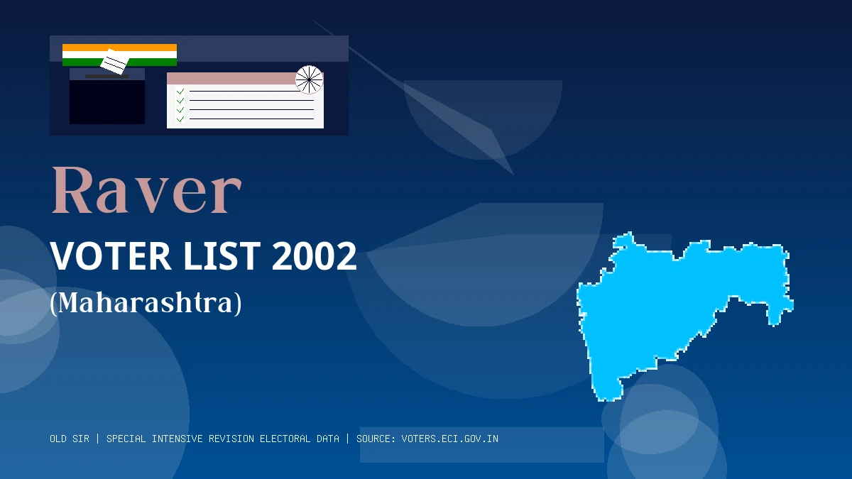 Raver Voter List 2002 PDF Download Maharashtra