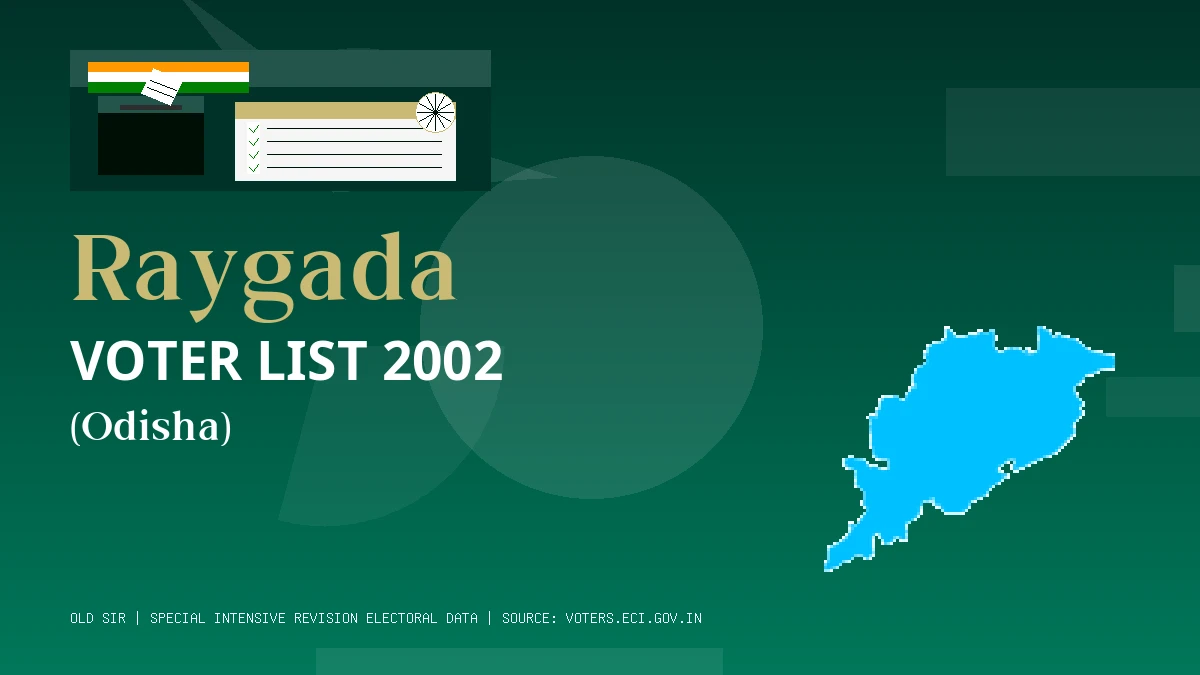 Raygada Voter List 2002 PDF Download Odisha