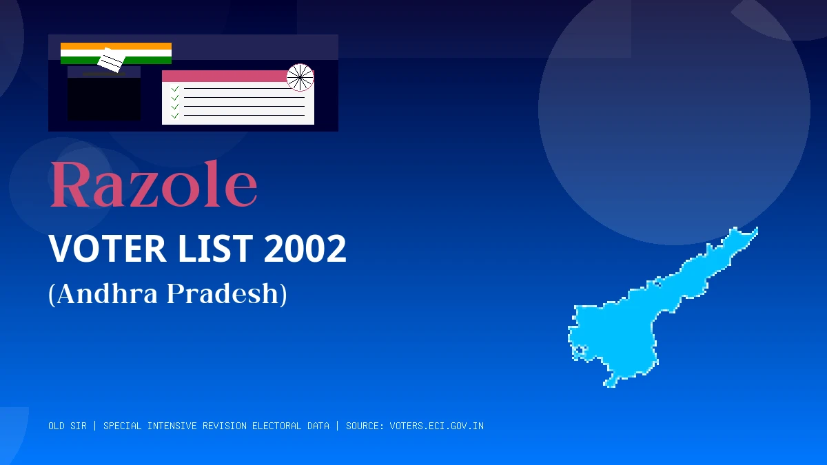 Razole Voter List 2002 PDF Download Andhra Pradesh