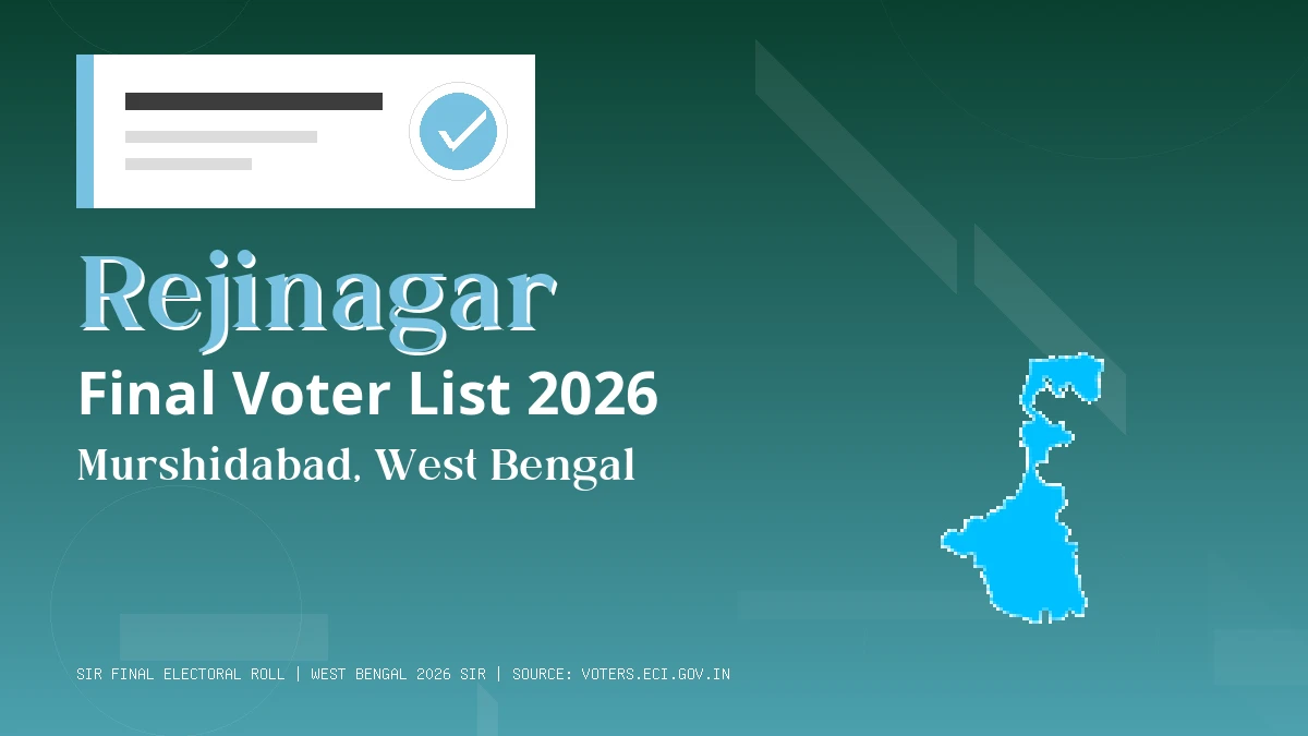 Rejinagar Final Voter List 2026 West Bengal