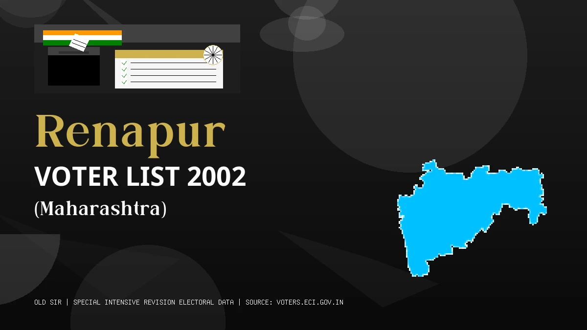 Renapur Voter List 2002 PDF Download Maharashtra