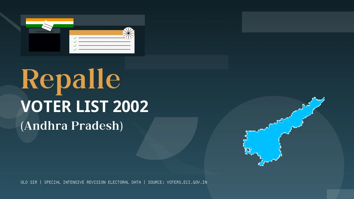 Repalle Voter List 2002 PDF Download Andhra Pradesh