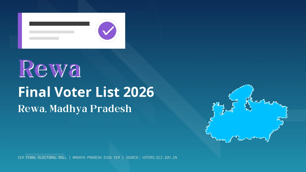 Rewa Final Voter List 2026 Madhya Pradesh