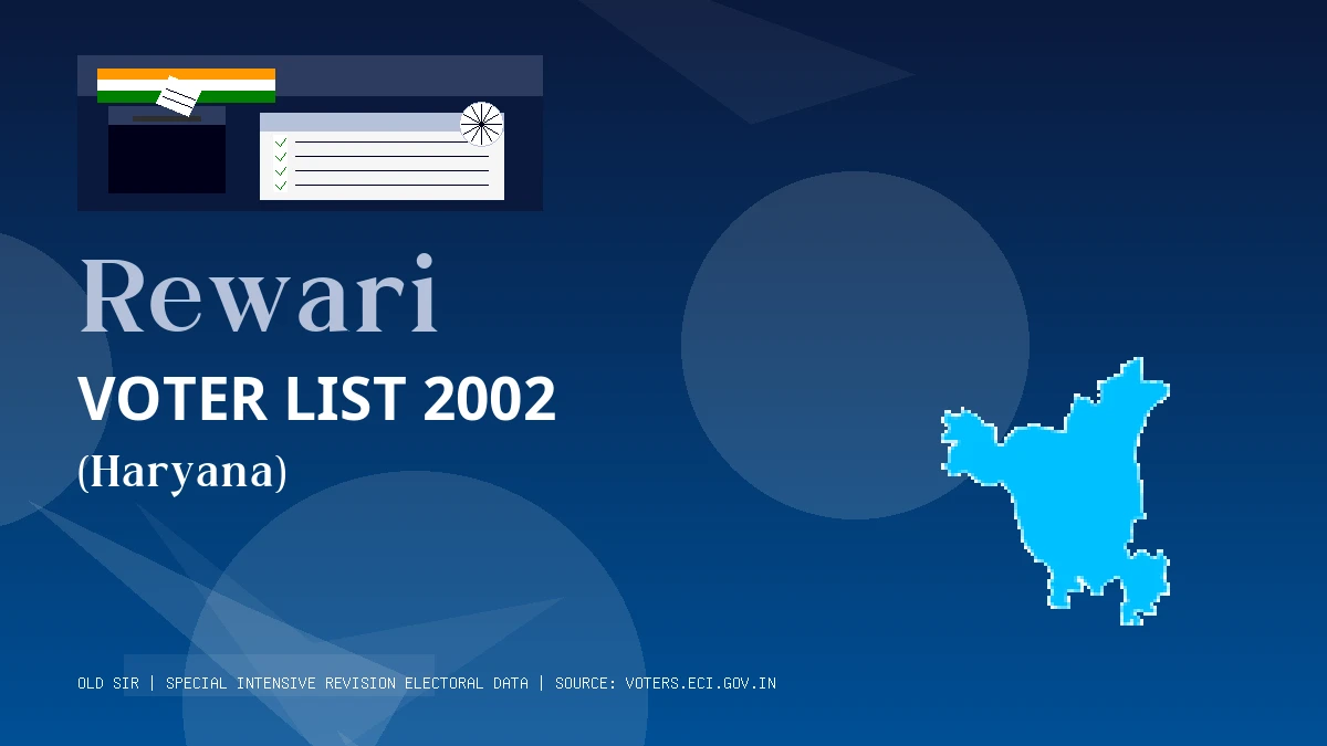 Rewari Voter List 2002 PDF Download Haryana