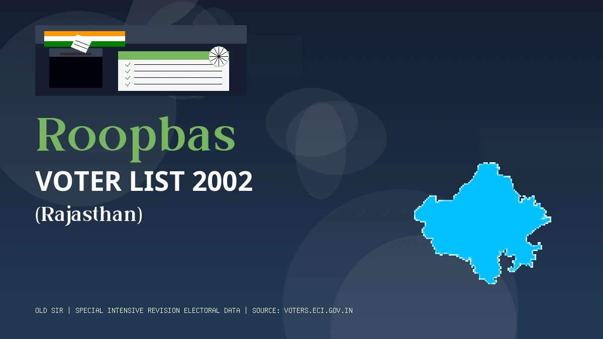 Roopbas Voter List 2002 PDF Download Rajasthan