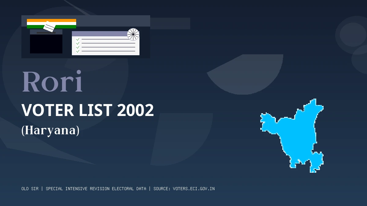 Rori Voter List 2002 PDF Download Haryana