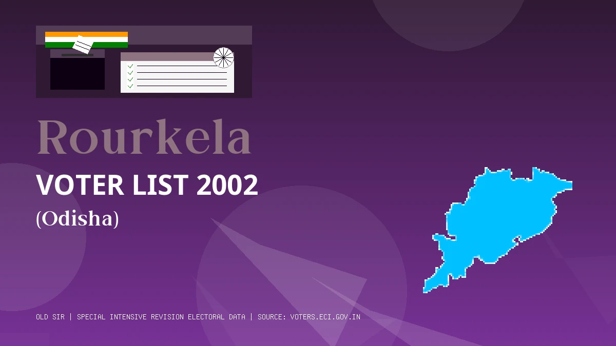 Rourkela Voter List 2002 PDF Download Odisha