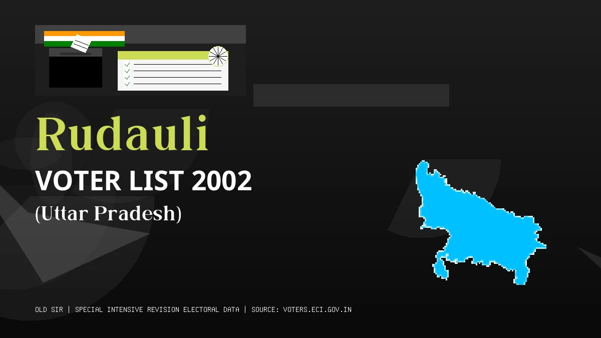 Rudauli Voter List 2002 PDF Download Uttar Pradesh