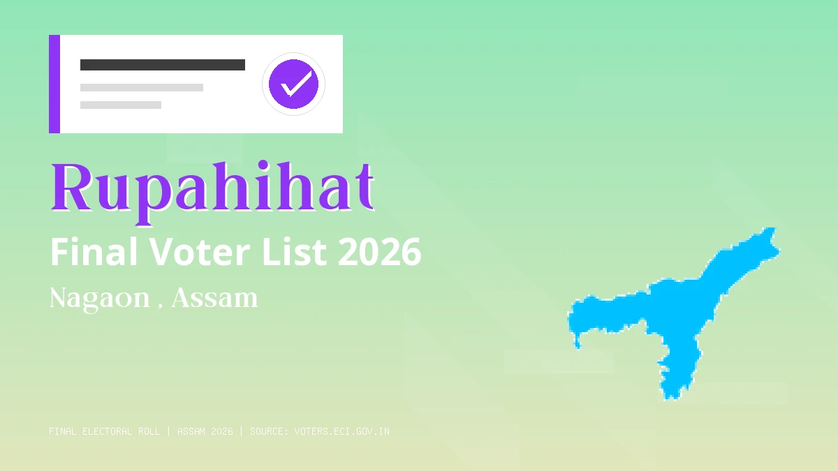 Rupahihat Final Voter List 2026 Assam