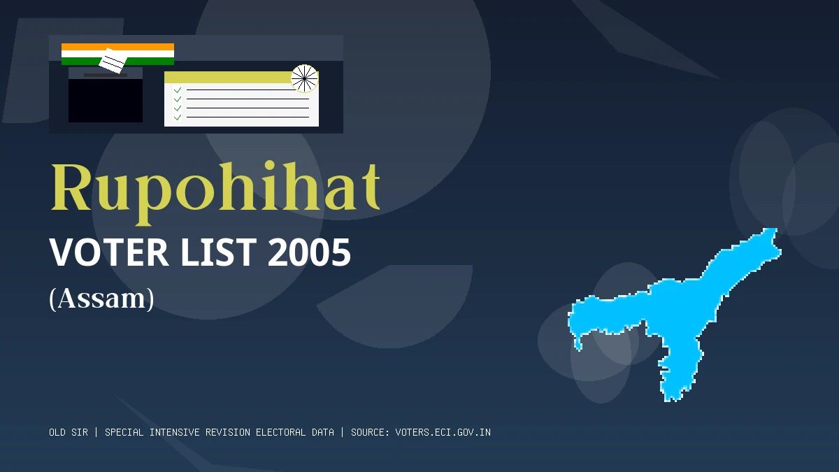 Rupohihat Voter List 2005 PDF Download Assam