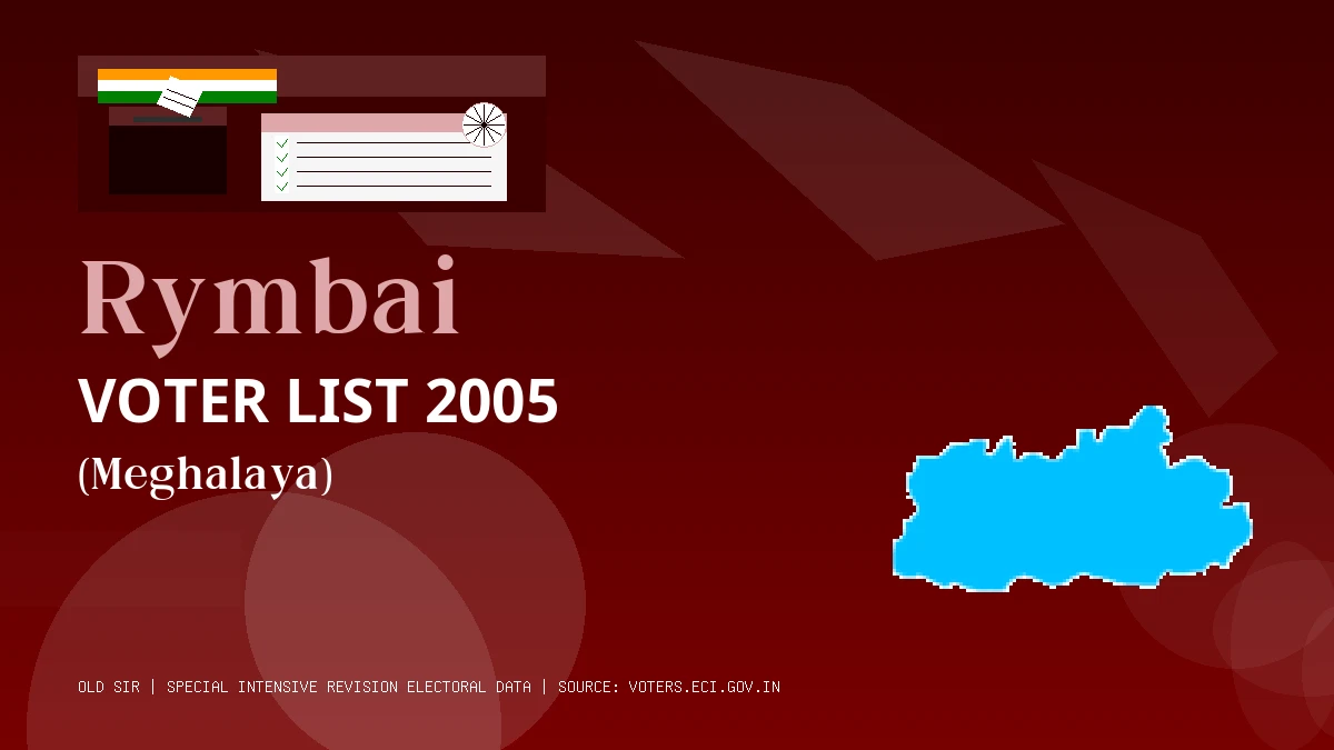 Rymbai Voter List 2005 PDF Download Meghalaya