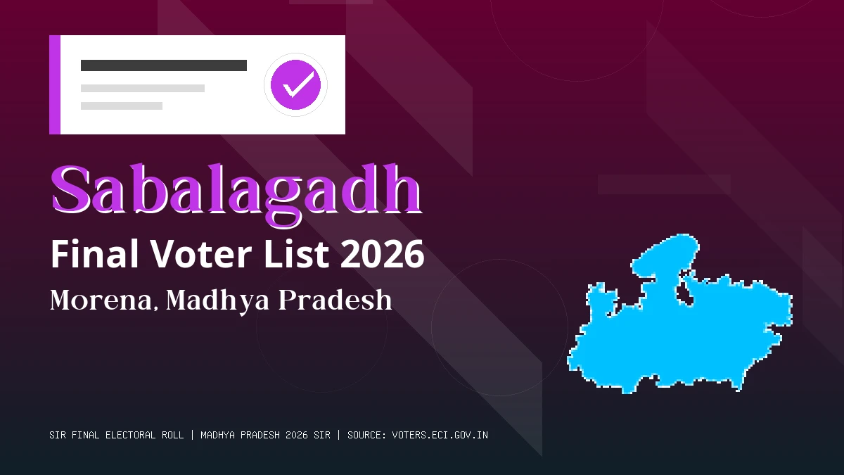 Sabalagadh Final Voter List 2026 Madhya Pradesh