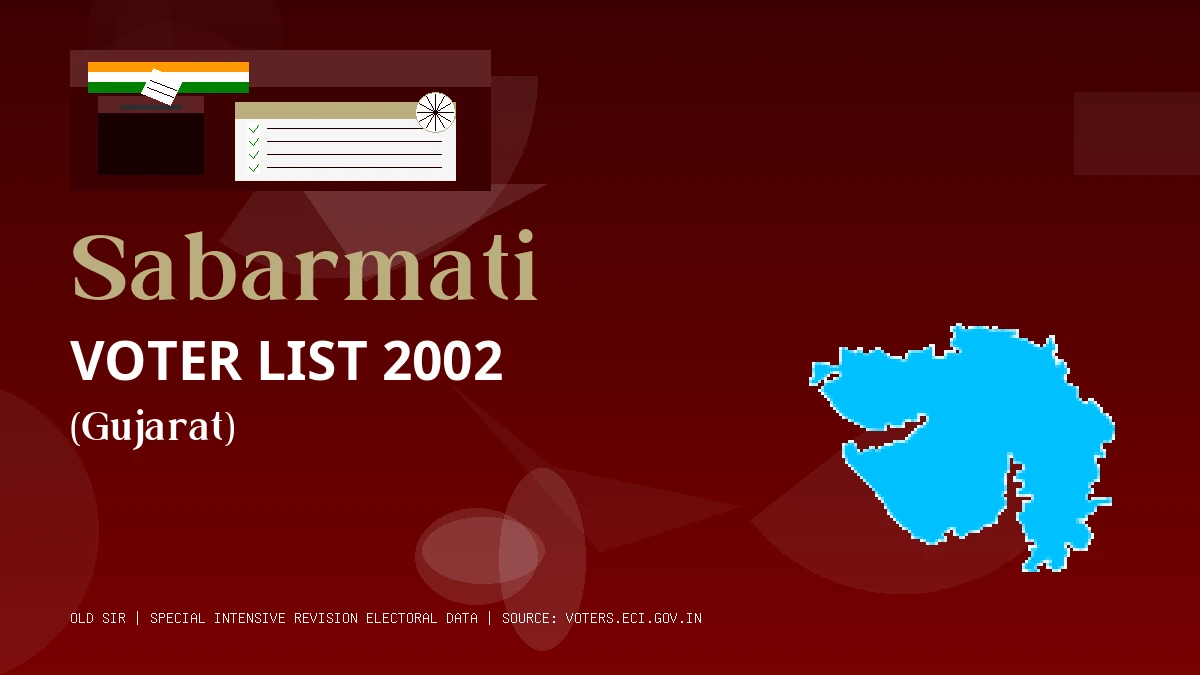 Sabarmati Voter List 2002 PDF Download Gujarat