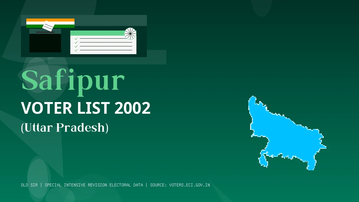 Safipur Voter List 2002 PDF Download Uttar Pradesh